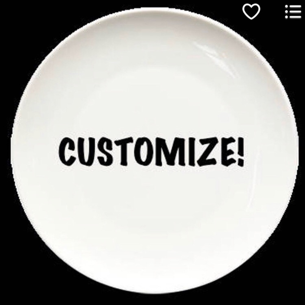 Customize your own dinner plate.